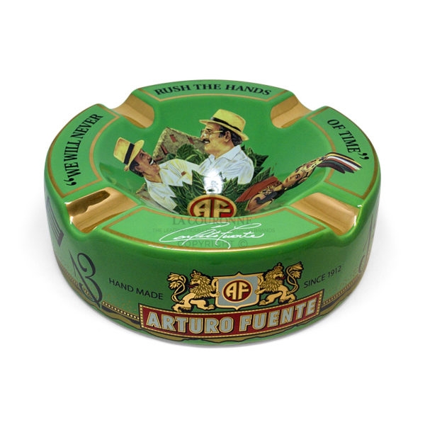 Ashtray Arturo Fuente &quot;We Will Never Rush The Hands Of Time&quot; Green