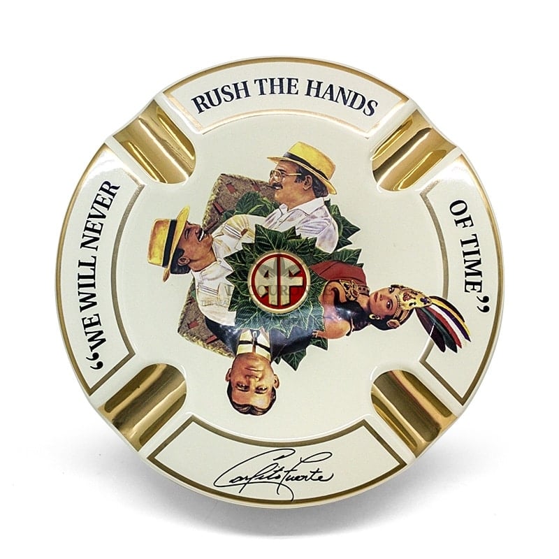 Cendrier Arturo Fuente "We Will Never Rush The Hands Of Time" Blanc
