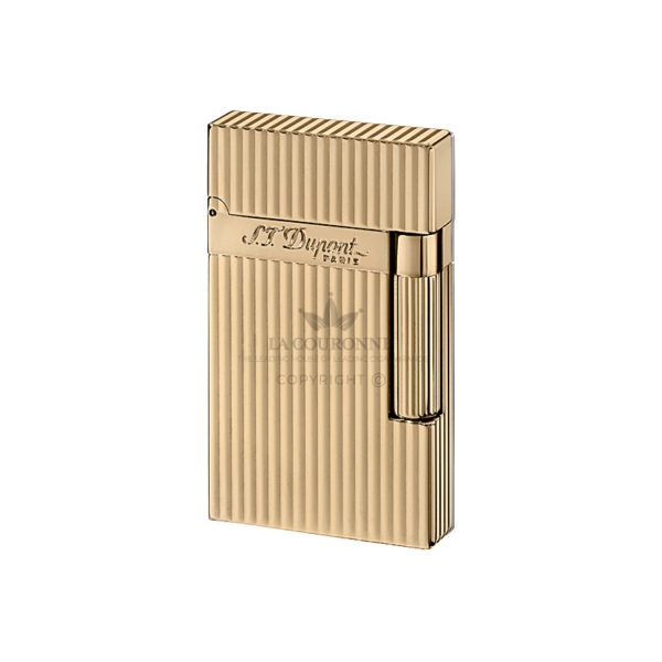 S.T. Dupont Ligne 2 vertical lines lighter yellow gold finish