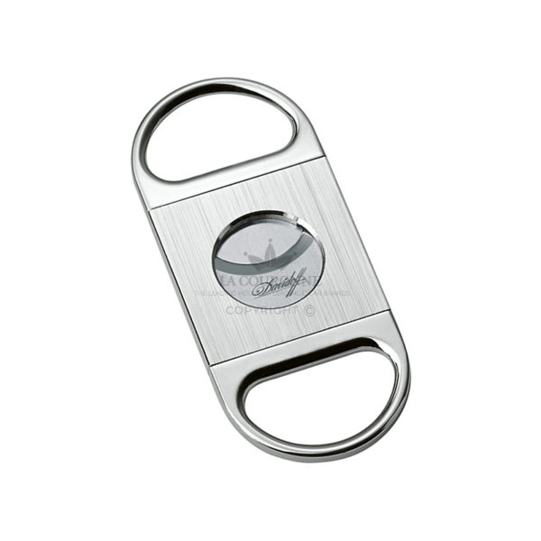 Davidoff Double-blade cigar cutter in brushed stainless steel