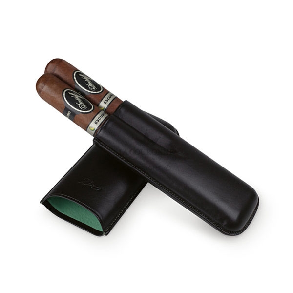 Zino Black leather cigar case XL-2