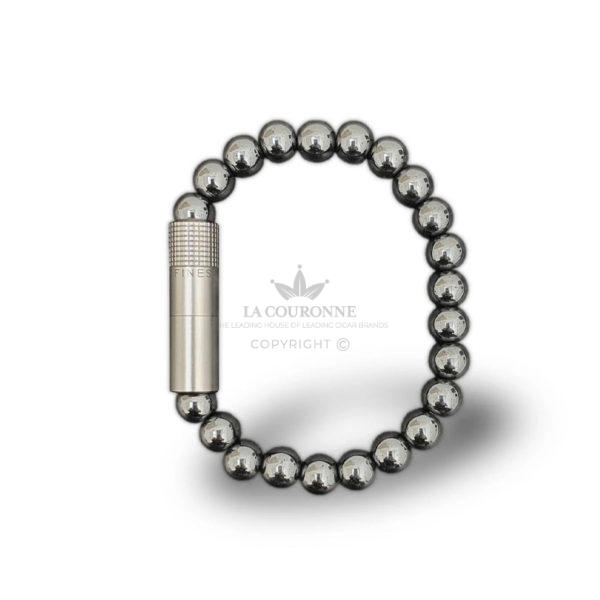 punch bracelet solo steel hematite (8mm) taille m