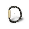 punch bracelet solo gold onyx matte (8mm) taille l