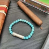 punch bracelet solo steel turquoise (8mm) taille m